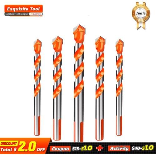 FINDER 6/8/10/12mm Alloy Ceramic Wall Drill Bit Set Anti-skid Triangle Shank Hole Center Opener For Tile Glass Brick Wall Wood