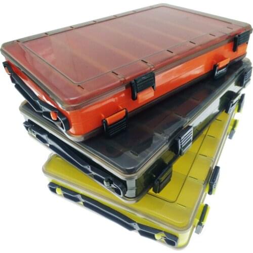 Hot Sell 2 Size Waterproof Fishing Lures Baits Tackle Box Plastic Organizer Case Box with Removable Dividers Fishing Accessories