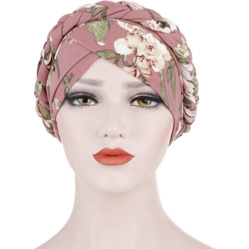 Cotton Flower Print Muslim Turban Scarf Women Islamic Inner Hijab Caps Arab Wrap Head Scarves Femme Musulman Turbante 26 Colors