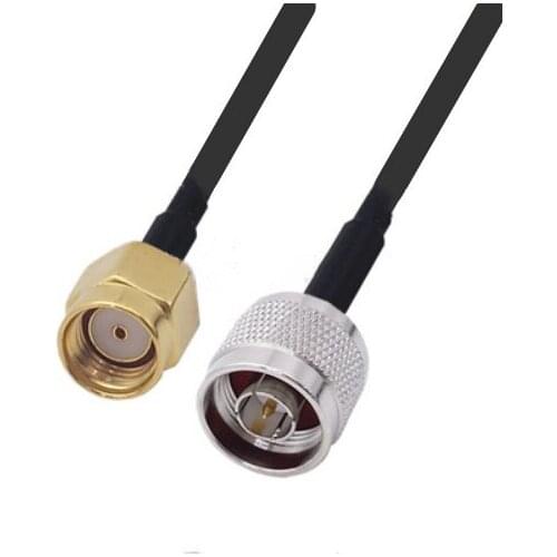 N Male to RP-SMA Male RF pigtail RG174 Jumper cable