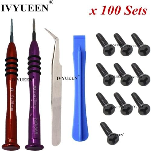IVYUEEN 100 sets Screwdriver Tools For Nintend Switch Console NS Joy-Con Controller Tear Down Repair Screws Game Accessories