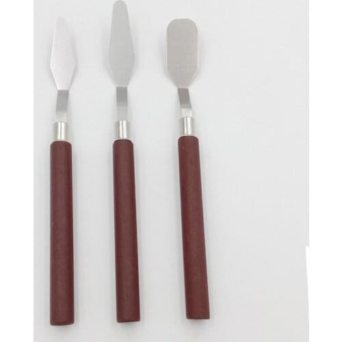 New 3pcs Professional Stainless Steel Artist Painting Palette Knife Kit Spatula Paint Art Craft Clay Tools