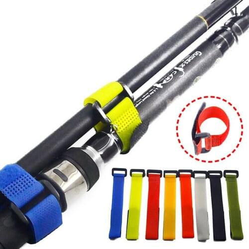 2021 New Hot 10 Pcs Fishing Rod Tie Holder Strap Fastener Reusable Adjustable Accessories DO2