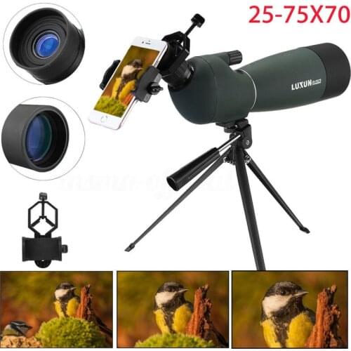 New 25-75x70 Spotting Scope Zoom Monocular Telescope Night Vision Mirror HD Outdoor Bird-watching Astronomical Mirror Telescope