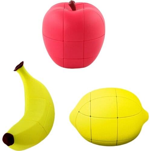 Shaped Cube Fruit Cube Puzzle Apple Banana Lemon Educational Toy for Kids