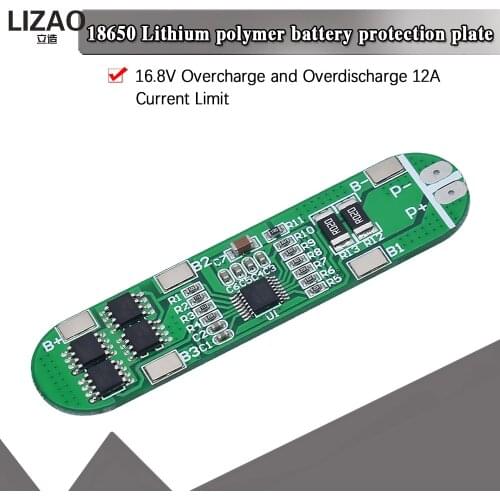 4S 14.8V 12A Li-ion Lithium Battery 18650 Charger Protection Board 16.8V WAVGAT
