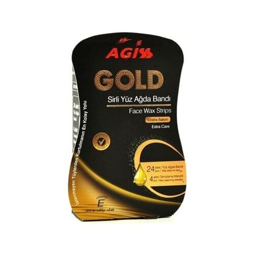 Agiss Gold Glazed Facial Waxing Strip 28'li Waxing Strip Skin Cleaning