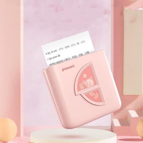 Poooli L5S Mobile Mini Photo Thermal Printer Bluetooth Portable Pocket Label Printing Inkless 300DPI Phone Journal Impresora