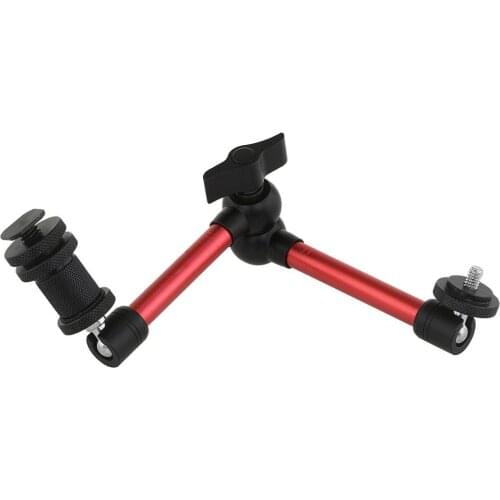 Haoge 11 Inch Adjustable Friction Articulating Magic Arm for DSLR Camera LCD Monitor LED Light Red