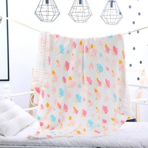 Six Layer Muslin 100% Cotton 110*110cm Baby Swaddles Soft Multifunctional Newborn cotton/bamboo Blanket Infant Wrap