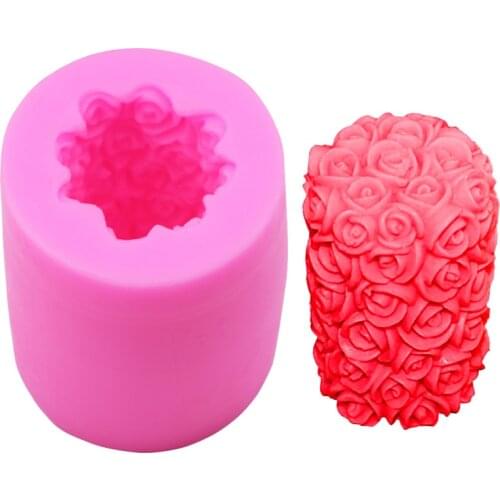 Silicone Candle Molds 3d Rose Form for Candles Making DIY Handmade Supplies Tool Flower Sunflower Shape Soap Clay Craft Mould