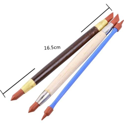 Three-piece sculpture ceramic art Remove to fingerprint tools Double-head do rubber pen hand to do clay tools Student art mater
