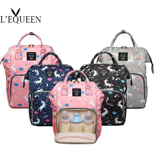 Lequeen Large Capacity Maternity bag Baby Bag Mummy bag Multifunctional Diaper Bag Travel Backpack Nursing Bag Baby Care handbag