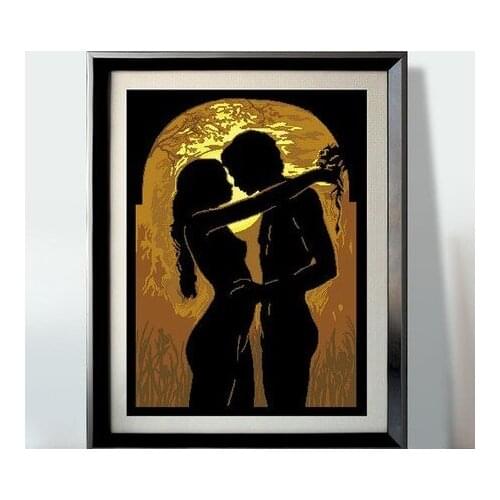 Embroidery Package Hot Sell Best Quality Cross Stitch Kits Lovers Moonlight Free Shipping