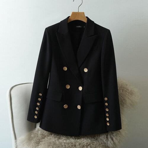 XinCOOLEr Women's Double-breasted Blazers