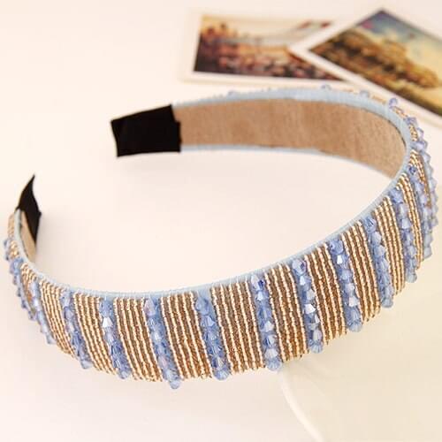 Hot sale Lady Hair Jewelry multi colors Crystal Headband Hair Band wide hairband women hair accessories