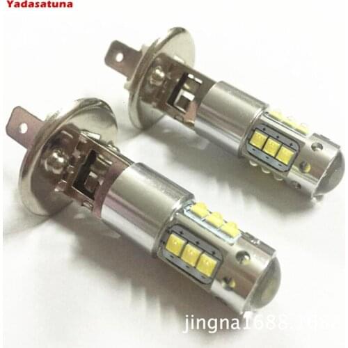 2 Pieces/Lot Newest 12V 24VFog Lights DRL 1600lm Xtremely Super Bright High Power CREE Chips Mini H1 H3 LED Front Fog Lamp 80W