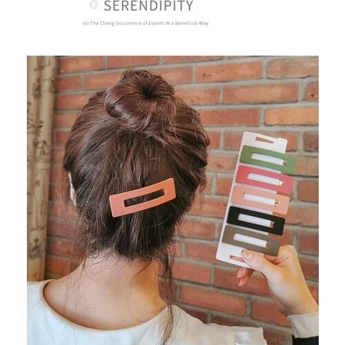 200pcs/lot DIY Multi Simple Acrylic Geometry Hair Side BB Clips Back Head Hairpin Hair Styling Tools Accessories HA1793