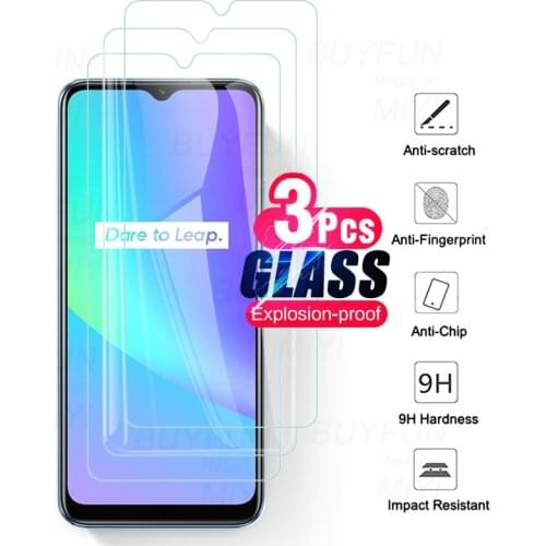 3pcs 9h premium protective glass for realme c25 glass realmi c25s c 25 s 25s hd explosion-proof screen protector film cam cover