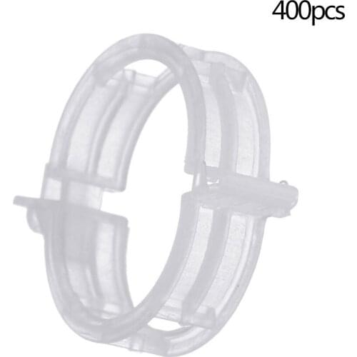400Pcs Plant Support Garden Clips For Vine Upright Vegetable Tomato White