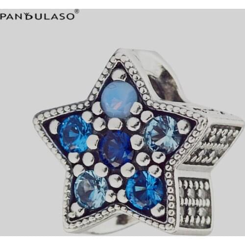 Beads For Jewelry Making Bright Star Charm Multi-Colored Fits European Charms Bracelets Woman DIY Sterling Silver Jewelry