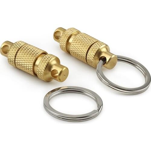 Outdoor Tools Quick Detach Quick Buckle Outdoor Tactical Backpack EDC Brass Key Ring Keychain