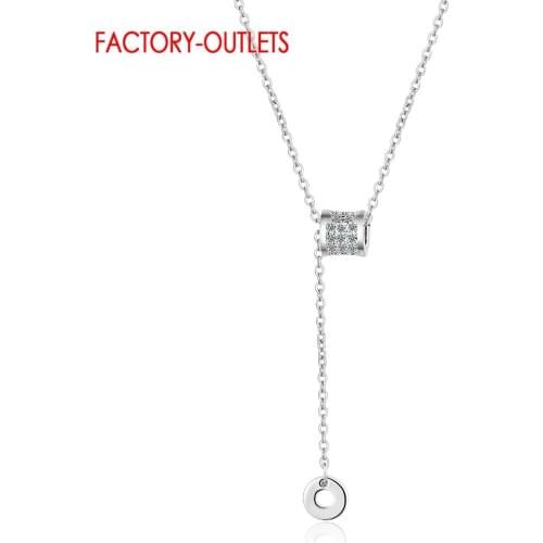 Factory Price Genuine 925 Sterling Silver Pendant Necklaces For Women Girls Fashion Jewelry Accessory Wedding Engagement Date