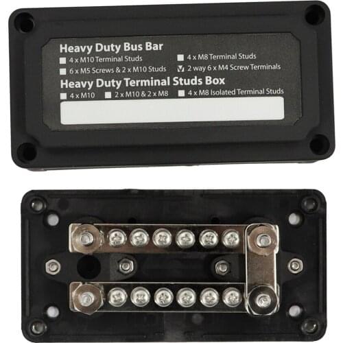 Bus-Bar Electric Terminal Board 100A With 12x4mm Shunt Terminals