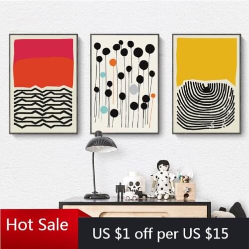 Art Canvas Painting Home Wall Decor Modern Multicolored Abstract Geomotric Picture Prints Nordic Posters Aesthetic Room Decor