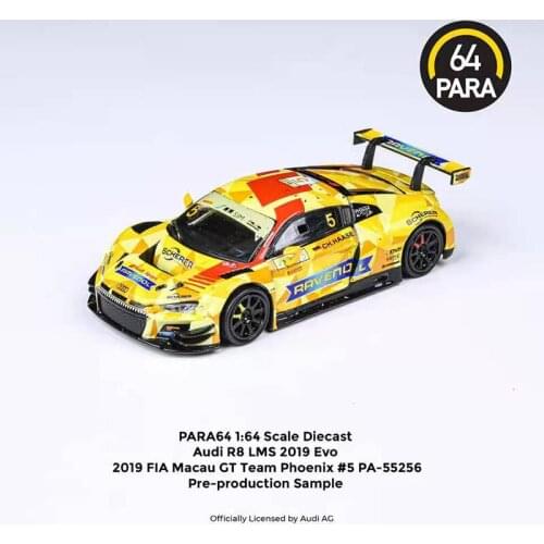 PARAGON 1/64 Audi R8 LMS Diecast Collection of Simulation Alloy Car Model Children Toys
