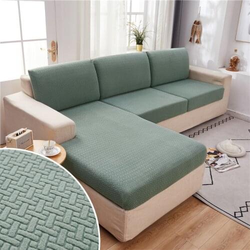Soft Polar Fleece Fabric Sofa Cushion Cover 1/2/3/4 Seater Thick Slipcover Couch Corner Seat Sofa Covers Stretch Sofa Covers