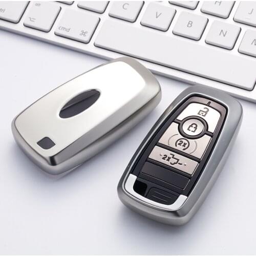 Soft TPU Car Key Cover Case For Ford Fusion Mondeo Mustang Explorer Edge EcoSport Lincoln MKC MKZ MKX 2015 2016 2017 keychain