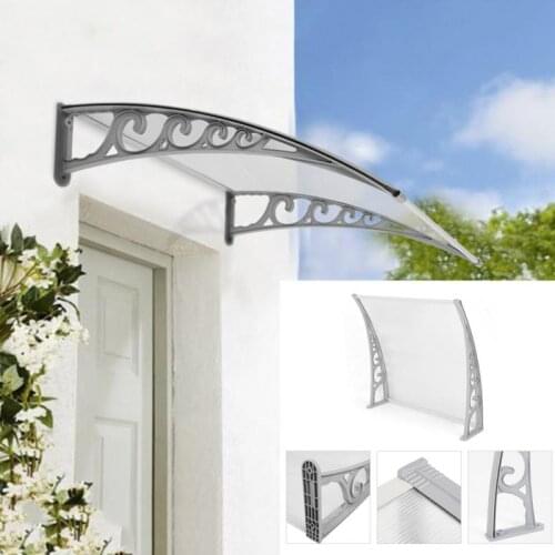 Patio Furniture Door Awning Rain Canopy,Aluminum Window Frame Front Door Awning DIY Door Awning Anti UV Sun Shelter Dropship HWC
