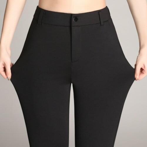 New Flare Pants Female High Waist Work Wear Boot Cut Pant Trousers women Plus Size pantalones mujer S-4XL