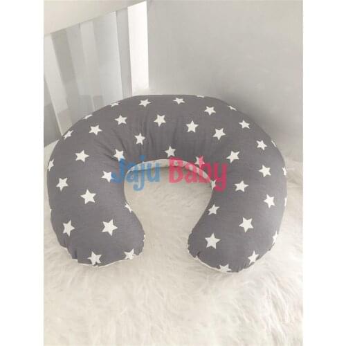 Jaju Baby Gray Star Breastfeeding Pillow - Support Cushion
