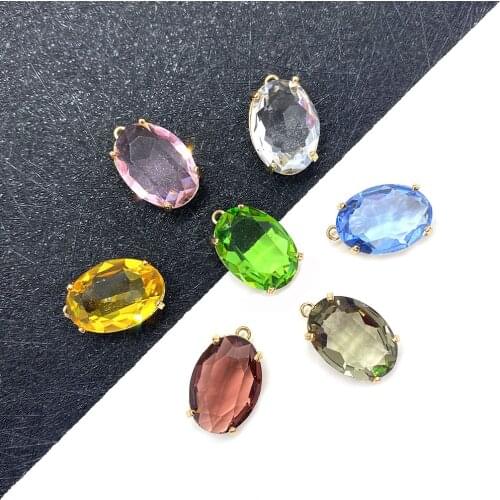 5pcs/bag Exquisite Natural Crystal Pendant 10X17mm DIY Handmade Jewelry Accessories Irregular Ladies Jewelry