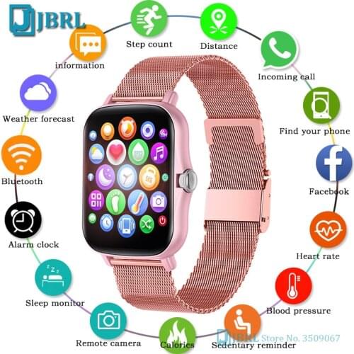 Full Touch 2021 Steel Smart Watch Women Men Sport DIY Dial 15 Days Standby Smartwatch For Android IOS Square Smart Watches Clock