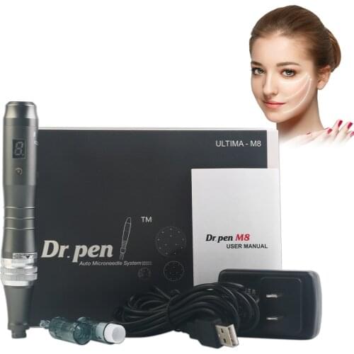 Dr.pen Ultima M8 Professional Derma Pen Electric Skin Care Kit Microneedle Therapy Rolling System Derma Stamp Microneedeling Pen