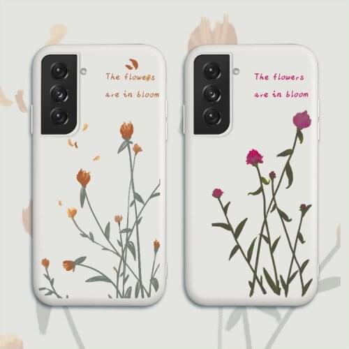 Blooming Flowers Phone Case For Samsung Galaxy S21 S20 FE S10 Note 20 10 Ultra Plus A72 A52 A42 A32 A12 A02S Silicone Cover
