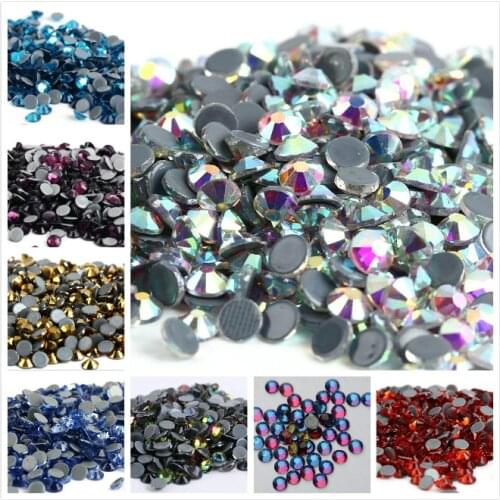 1440pcs/bag SS20(4.8~5.0mm) 40 Colors DMC Flatback Crystals Hot Fix Rhinestones, Glass Strass Sewing & Fabric Garment Rhinestone