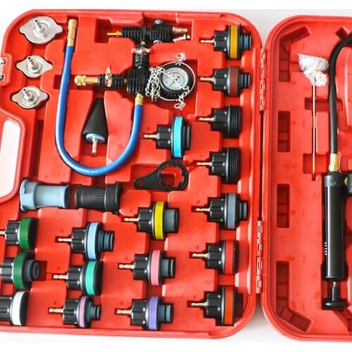 28pcs Universal Car water Tank Leak Detection Detector Tool Antifreeze Cooling Replacement Tool Kit