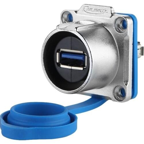 Cnlinko Female Socket Wire Waterproof Connector Sae USB Cable Double Connector 1.5A Current Rating for Video Equipment