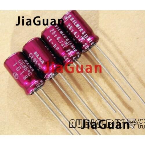 10PCS NEW ELNA SILMIC CE-BP (RBS) 4.7uF/25V 6.3X11MM BP 4.7uf 25v Red robe audio electrolytic capacitor rbs 25v4.7uf non-polar