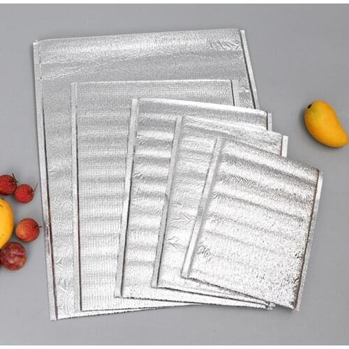 10pcs Thickened Aluminum Foil Thermal Insulation Bag Disposable Food Takeaway Packaged Hairy Crab Seafood Fresh-keeping Cold