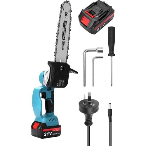 21V Portable Electric Pruning Saw Small Wood Spliting Chainsaw One-handed Woodworking Tool for Garden Orchard