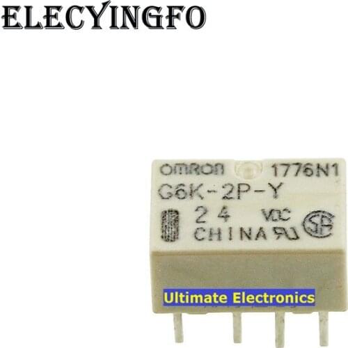 5pcs G6K-2P-Y- DC5V 5VDC DC12V 12VDC DC24V 24VDC G6K-2P-Y-5VDC G6K-2P-Y-12VDC G6K-2P-Y-24VDC relay