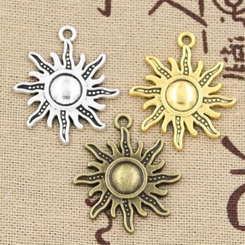 5pcs Charms sun 28*24mm Hollow Antique charms,pendant fit,Vintage Tibetan Silver bronze golden,DIY bracelet necklace
