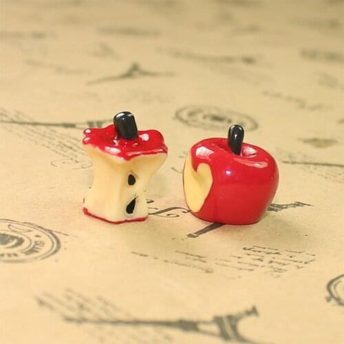 8Pcs/Lot Take A Bite Of An Apple Slime DIY Accesorios Toy Slime Supplies Filler For Clear Fluffy Slime Gift Toy For Kids Adult