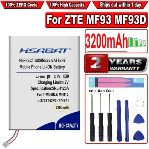 HSABAT 3200mAh Li3728T42P3h774771 Battery for ZTE MF93 MF93D MF915 MF93E