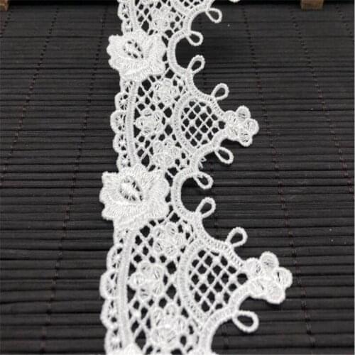 Diy Sew Apparel Accessories White Beige Cotton Lace Ribbon Handmade Cotton Lace Trims Wedding Scrapbook Decoration
